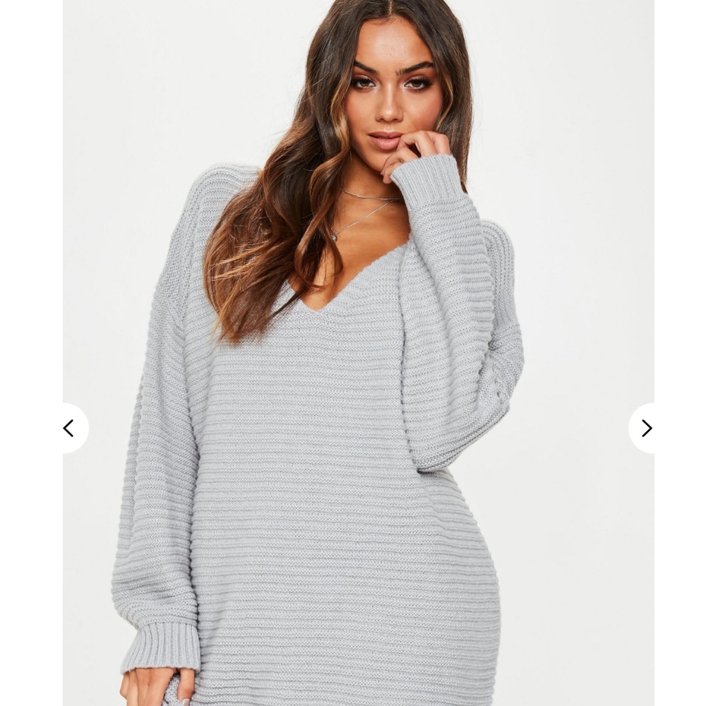 Gray oversized tunic/sweater dress